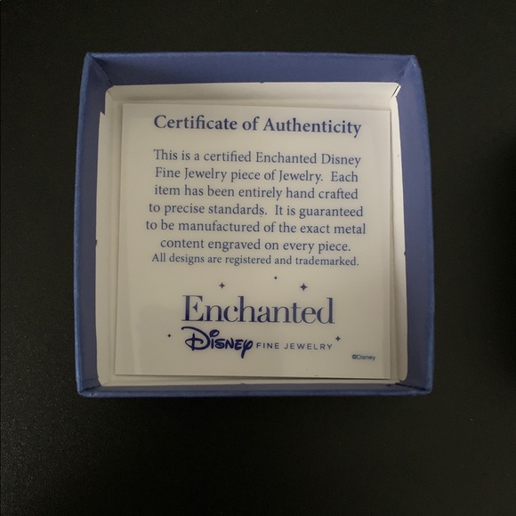 Enchanted Disney Jewelry Sterling Silver 1/10CTTW Diamond & Pearl Ariel necklace - Picture 8 of 9